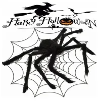 Giant Halloween Spider with Web thumbnail 3