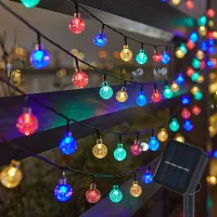 Solar Crystal Globe LED String Lights thumbnail 3