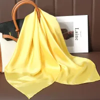 Large Silk Satin Scarf Hijab - Spring Print thumbnail 4