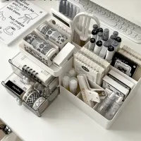 Desktop Storage Box Desk Pen Holder Divided Storage Drawer Type Student Stationery Organizer Large Capacity Office Storage Rack thumbnail 5