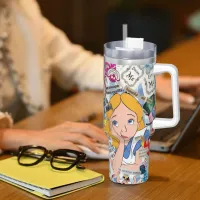 Disney Alice in Wonderland Tumbler 40oz thumbnail 6