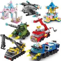 6-in-1 City Building Blocks Bricks Set thumbnail 1