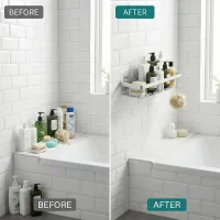 No-Drill Corner Shower Caddy thumbnail 3