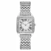 YIKAZE Gold Square Diamond Watch for Women thumbnail 6