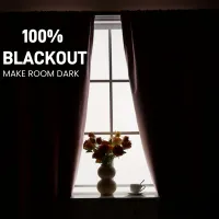Blackout Thermal Curtain with Black Backing thumbnail 5