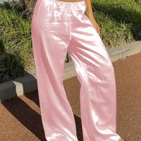 Satin Wide Leg Dress Pants thumbnail 5