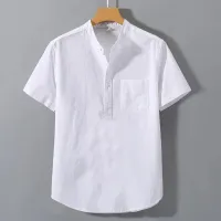 Men's Summer Button Shirt with Pocket thumbnail 3