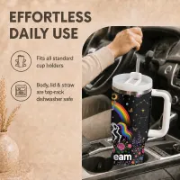 Rainbow Skeleton Unicorn Cosmic Tumbler thumbnail 4