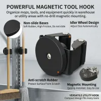 Magnetic Mop Hook Organizer thumbnail 3