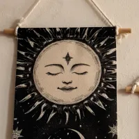 Boho Moon Phase Wall Hanging Tapestry thumbnail 4