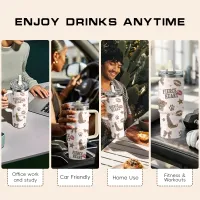 Leopard Print Vacuum Flask 40oz thumbnail 3