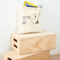 Helvetica Typography Minimalist Tote Bag thumbnail 4