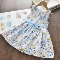 Floral Princess Girls Dress 3-7Y thumbnail 1