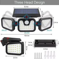 3 Head Solar Security Lights thumbnail 2
