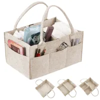 Felt Baby Diaper Caddy Organizer thumbnail 1