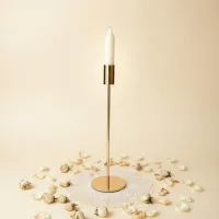 Gold Metal Candle Holder Set thumbnail 5