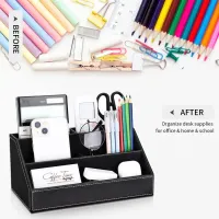 Pu Leather Desk Organizer Set (5-Piece) thumbnail 6