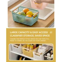 Stackable Mesh Storage Basket with Wooden Handle thumbnail 4