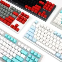 Cyan White PBT Keycaps Set thumbnail 3