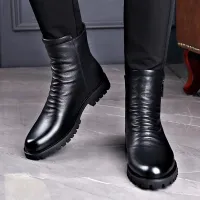 Men's High Top Leather Winter Boots thumbnail 5