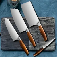 Japanese Kitchen Knife Set with Sheath thumbnail 1