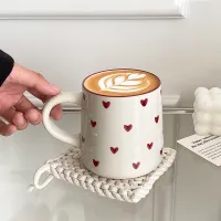Cute Heart-Shaped Ceramic Coffee Mug thumbnail 5
