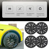 Tesla Model Y 19" Matte Black Hub Caps thumbnail 3