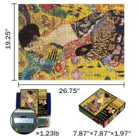 Klimt Lady With Fan 1000pc Puzzle thumbnail 2