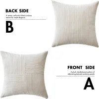Rust Boho Corduroy Patchwork Pillow Cover thumbnail 6