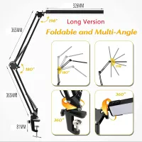 10W LED Swing Arm Desk Lamp with Clamp thumbnail 5
