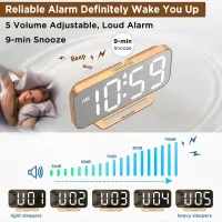 Slim Mirror Digital Alarm Clock thumbnail 5