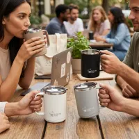 Insulated Coffee Mug with Handle thumbnail 1