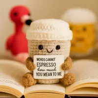 Cute Crochet Coffee Mug Figurine with Card thumbnail 2