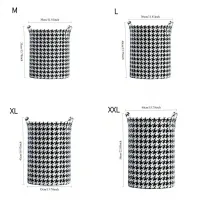 Houndstooth Foldable Laundry Basket thumbnail 5