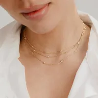 Gold Plated Crystal Bead Necklace thumbnail 5