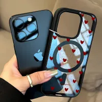 Heart Polka Dot MagSafe Clear iPhone Case thumbnail 1