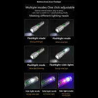 Solar USB Rechargeable LED Flashlight thumbnail 6