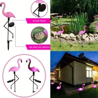 Solar Flamingo Garden Stake Light thumbnail 5
