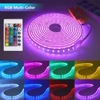 220V RGB LED Strip Light Kit with Remote thumbnail 3