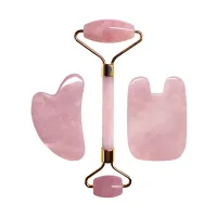 Rose Quartz Gua Sha Roller Set thumbnail 2