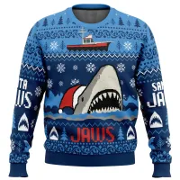Santa Jaws Funny Christmas Sweatshirt thumbnail 2