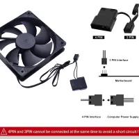 Silent PC Case Cooling Fan 80/90/120mm thumbnail 3