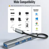 Lemorele 4-Port USB-C Hub Adapter thumbnail 5