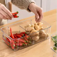 Clear Divided Fridge Organizer Containers thumbnail 1