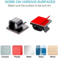 50PCS Clear Adhesive Cable Clips thumbnail 3