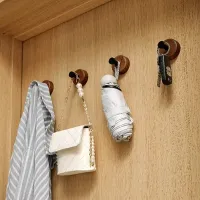No Drill Solid Wood Suction Hook thumbnail 4