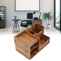 Wooden Multi-Layer Desk Organizer thumbnail 4