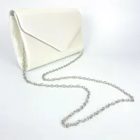 White Leather Envelope Crossbody Bag thumbnail 3