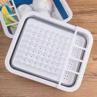 Foldable Dish Drying Rack with Drainboard thumbnail 6