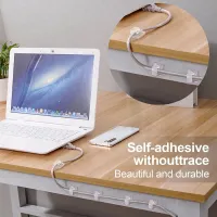 50-Pack Clear Cable Clips thumbnail 2